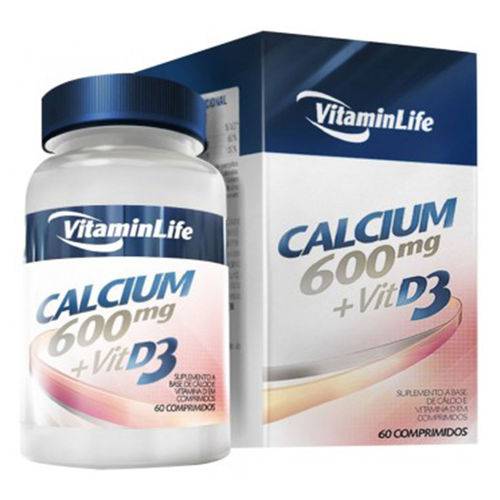 Calcium - 600 Mg - Vit D3 - 60 Comprimidos - Vitaminlife