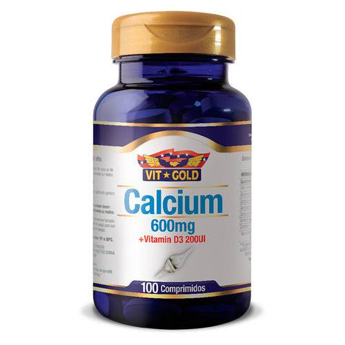 Calcium 600mg + Vitamin D3 (100 Comprimidos) - VitGold