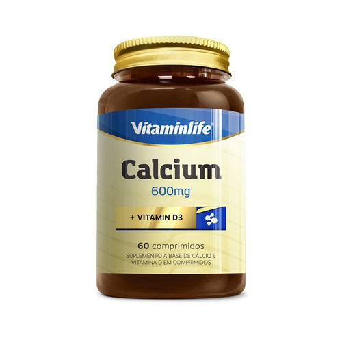 Calcium 600mg + Vitd3 - 60 Comprimidos - Vitamin Life
