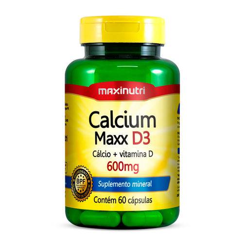 Calcium Maxx D3 (Cálcio e Vitam D) - 60 Cápsulas - Maxinutri