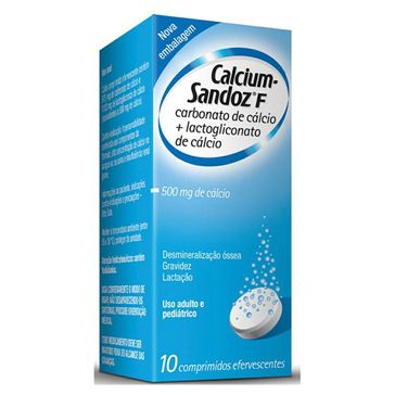 Calcium Sandoz F 500mg 10 Comprimidos Efervescente