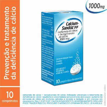 Calcium Sandoz FF com 10 Comprimidos