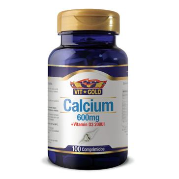 Calcium Vit Gold 600 + Vitamin D3 100 Comprimidos