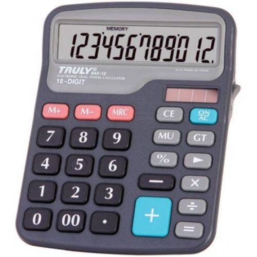 Calculador Truly de Mesa 12 Digitos Modelo 842-12