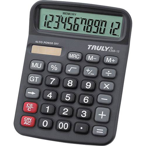 Calculadora Básica 836B-12 Truly - Preta