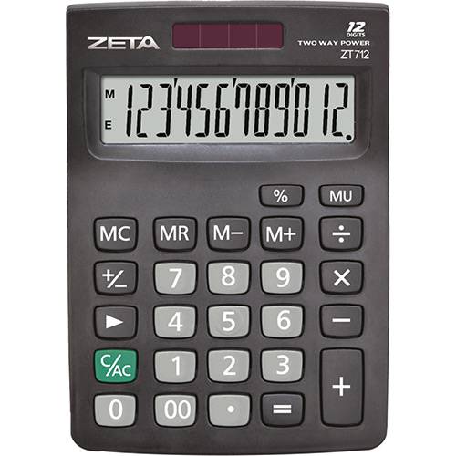 Calculadora Básica Zeta - Preta