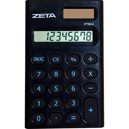 Calculadora Básica ZT622-BK Zeta - Preta