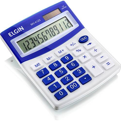 Calculadora C/ 12 Dígitos MV4125 Azul - Elgin