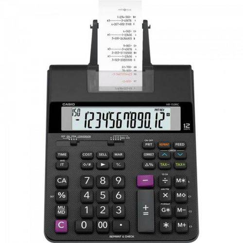 Calculadora C/ Bobina Compacta Hr150rc-b Preto Casio