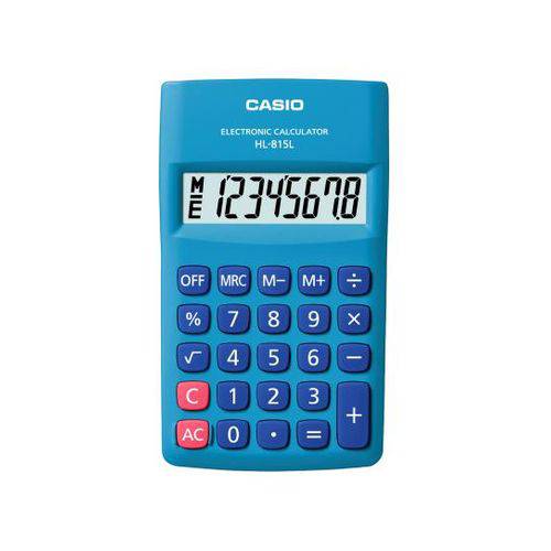 Calculadora Casio de Bolso Hl-815L-Bu-S-Dp 8 Dígitos Azul