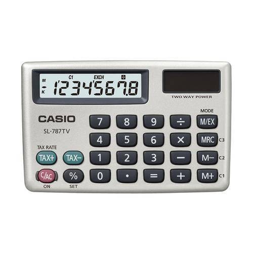 Calculadora Casio de Bolso Horizontal C/ Visor 8 Dígitos Sl-787TV-Gd Casio