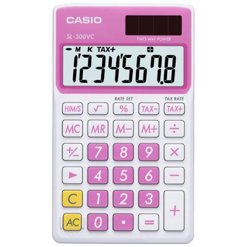 Calculadora Casio Sl-300vc-Pk Branco/Rosa