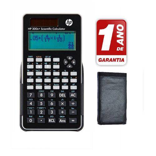 Calculadora Científica HP 300S+ Black - Inclusa Capinha em Corino Artesanal
