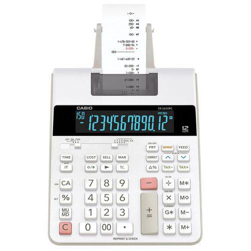 Calculadora com Bobina Display 2.0 Branca Bivolt Fr2650rcBDc Casio