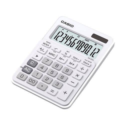 Calculadora Compacta Casio de Mesa C/ Visor Amplo Dígitos Ms-20NC-We Casio