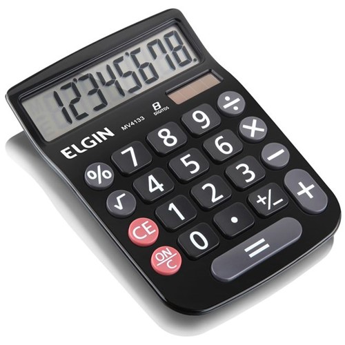 Calculadora de 8 Dígitos MV-4133 Preta - Elgin