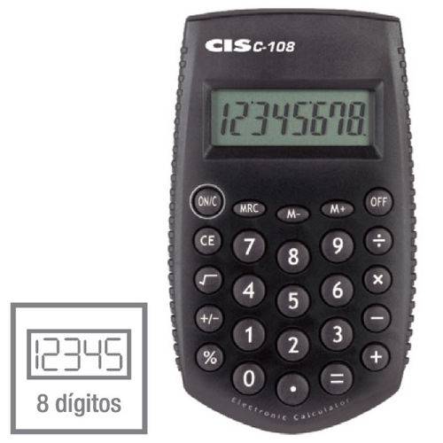 Calculadora de Bolso 08 Dig.mod.c-108/capa 5,5x9,5 Sertic Unidade