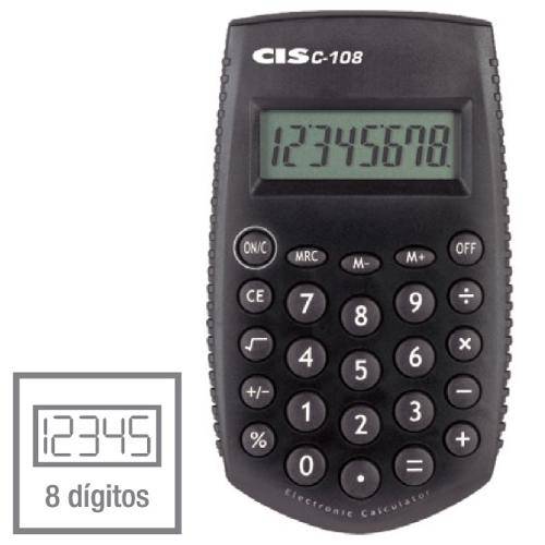 Calculadora de Bolso 08 Dig.Mod.C-108/Capa 5,5x9,5 Sertic