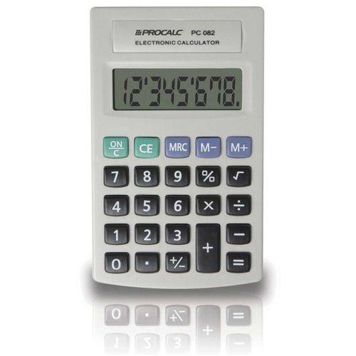 Calculadora de Bolso 08 Digitos Mod.pc082 Procalc Unidade