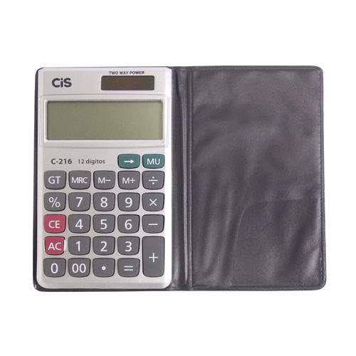 Calculadora de Bolso 12 Digitos C-216 C/ Capa Cis