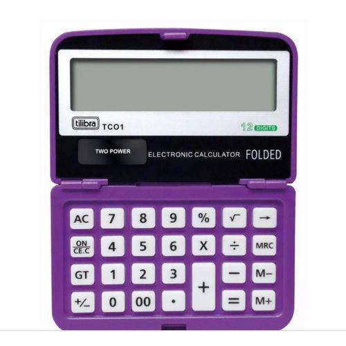 Calculadora de Bolso 12 Dígitos Tc01 Roxa - Tilibra