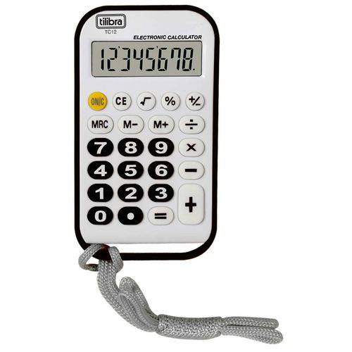 Calculadora de Bolso 8 Dígitos Média TC12 Branca