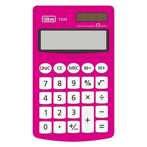 Calculadora de Bolso 8 Dígitos Tilibra Tc03 Rosa (168267)