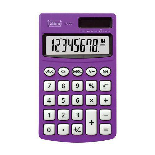 Calculadora de Bolso 8 Dígitos Tilibra Tc03 Roxa (168274)