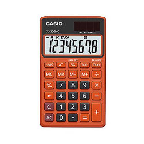 Calculadora de Bolso Casio Colorful SL-300NC-BRG-S-DH 8 Dígitos, Cálculo de Hora, Cálculo de Bolso,