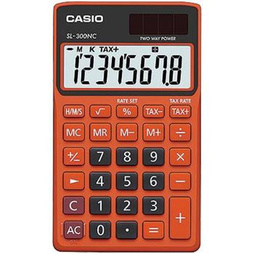 Calculadora de Bolso Colorful 8 Dígitos Sl300nc-Brg-S-Dp Preta / Laranja