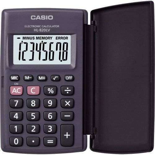 Calculadora de Bolso com Visor Xl, 8 Dígitos e Desligamento Automático - Casio Hl-820LV-Bk