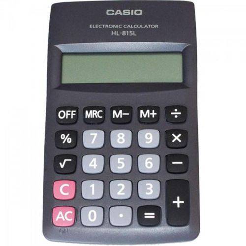 Calculadora de Bolso Hl-815L-Bk-S4-Dp Preta