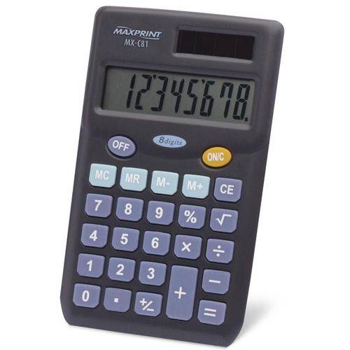 Calculadora de Bolso Maxprint 8 Dígitos Mx-c81 Preta - 754561