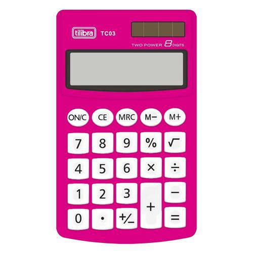 Calculadora de Bolso TC03 Rosa - Tilibra