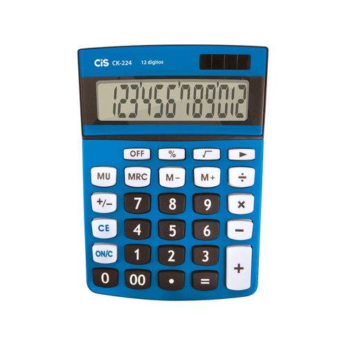 Calculadora de Mesa 12 Digitos Ck-224 Azul Cis