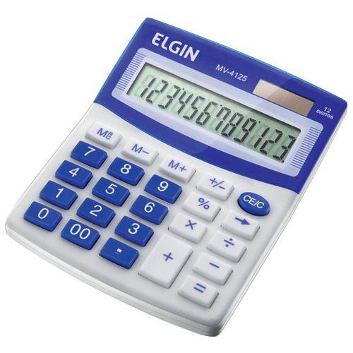 Calculadora de Mesa 12 Digitos Mv 4125 Azul Elgin