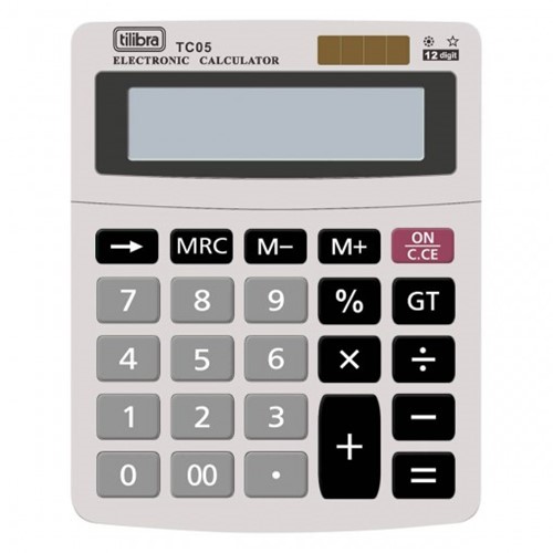 Calculadora de Mesa 12 Dígitos Pequena TC05 Cinza 210854