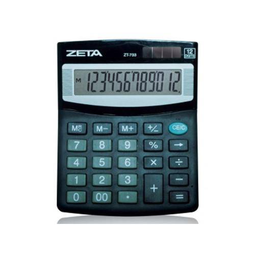 Calculadora de Mesa - 12 Dígitos - Preta - Zt-733 - Zeta - Procalc