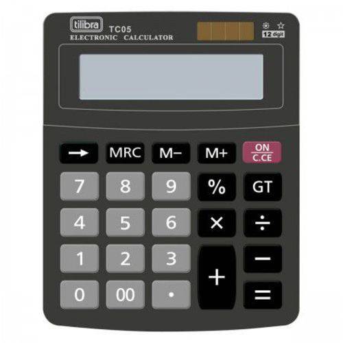 Calculadora de Mesa 12 Dígitos Tc05 Preta Tilibra