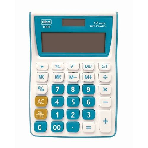 Calculadora de Mesa 1 Dígitos Tc06 Azul Tilibra