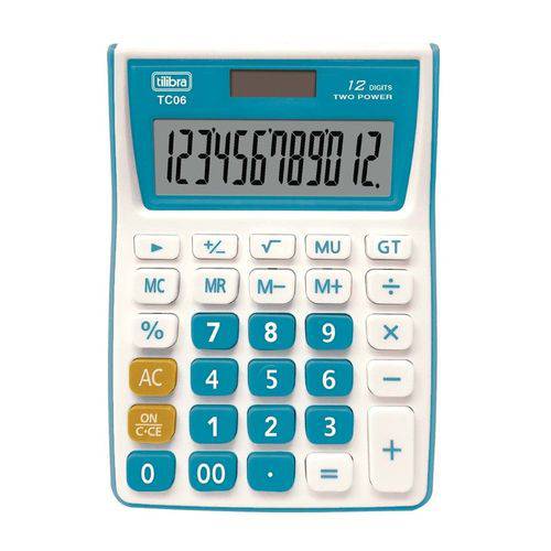 Calculadora de Mesa 12 Dígitos Tc06 Azul - Tilibra