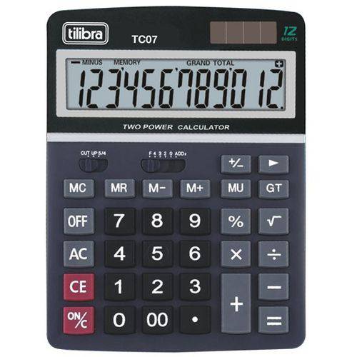 Calculadora de Mesa 12 Dígitos Tc07 Preta Tilibra
