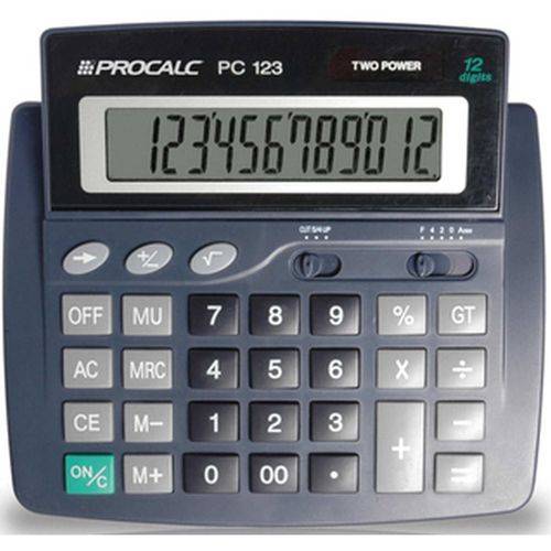 Calculadora de Mesa 12dig.visor Incl. Mod.pc123