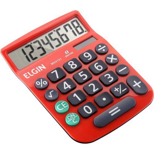 Calculadora de Mesa 8 Digitos Mv 4131 Vermelho Elgin