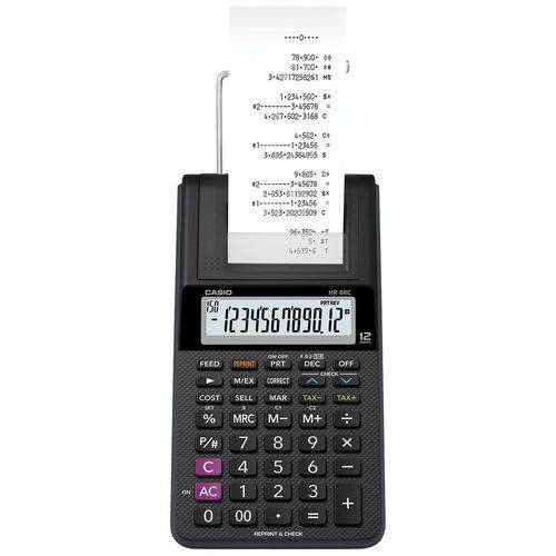 Calculadora de Mesa Casio com Impressão Bobina Hr-8rc-bk Preto