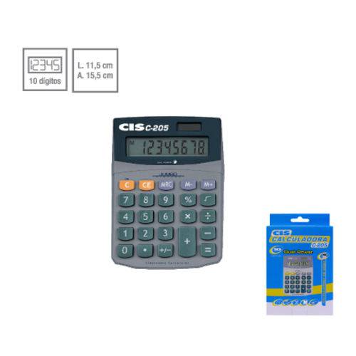 Calculadora de Mesa Cis C - 205 8 Digitos