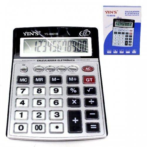 Calculadora de Mesa com 12 Dígitos, com Som