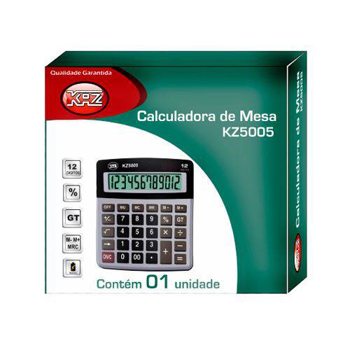 Calculadora de Mesa com 12 Dígitos Kz5005