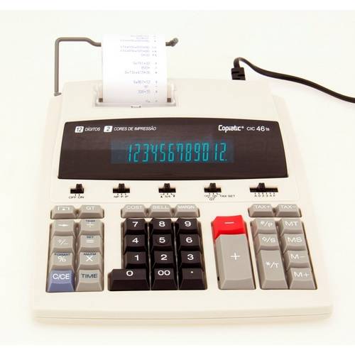 Calculadora de Mesa, com Bobina, Menno, Copiatic Cic 46ts