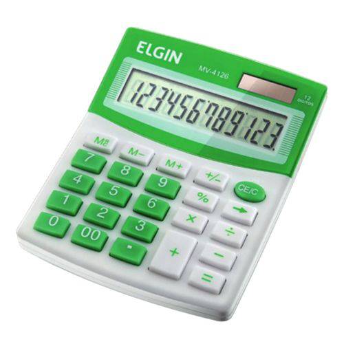 Calculadora de Mesa Elgin MV 4126 12 Dígitos Verde